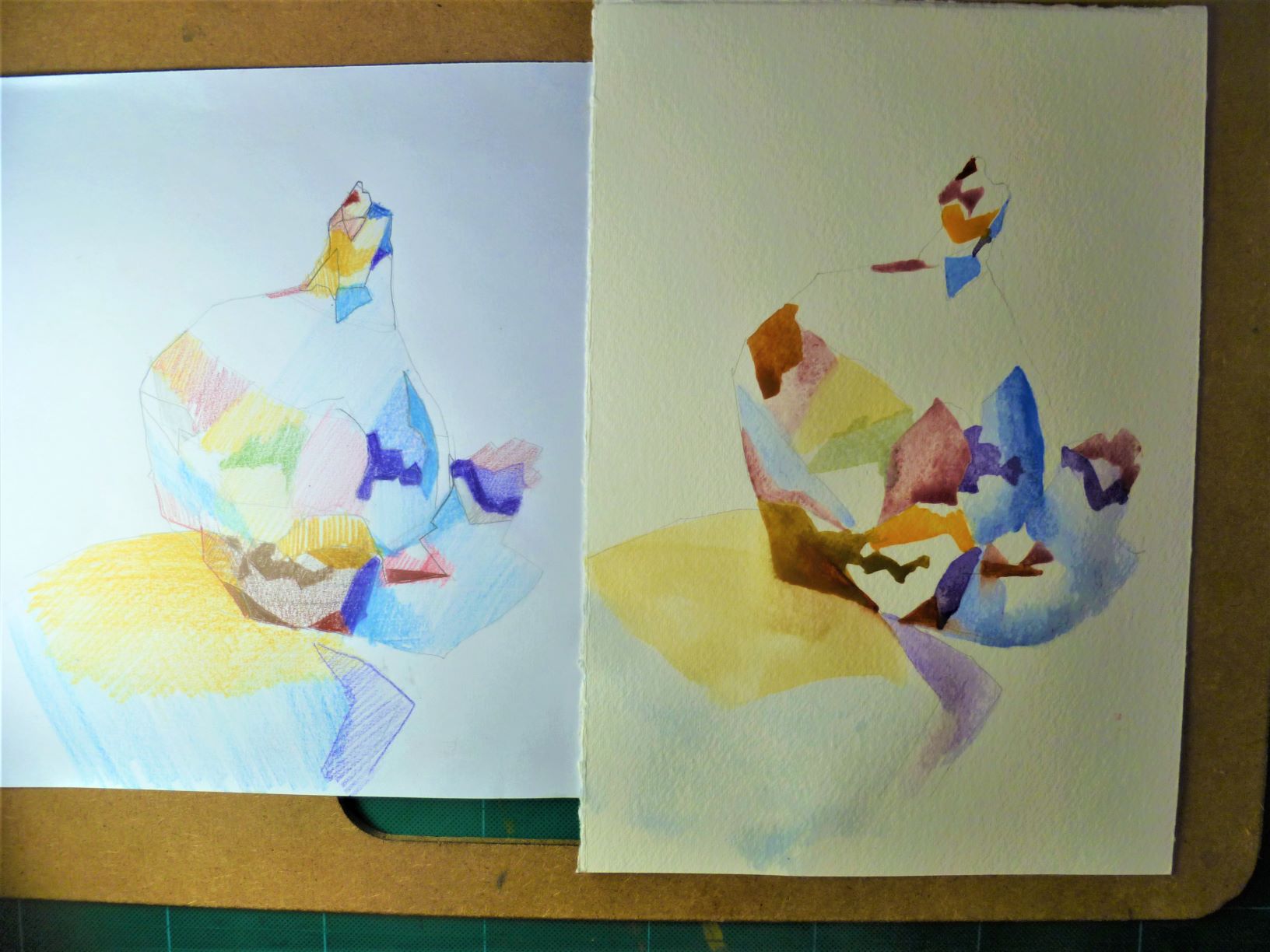24apr20 stage 6 laying in watercolour with model 10mins RESIZED